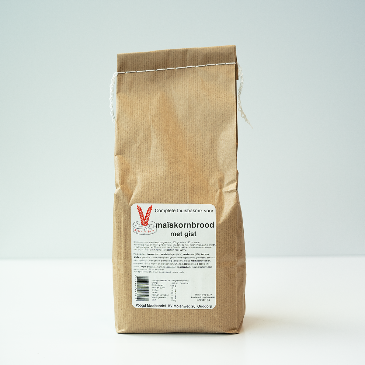 Maiskornbrood met gist 1000 gram Maiskornbrood met gist 1000 gram