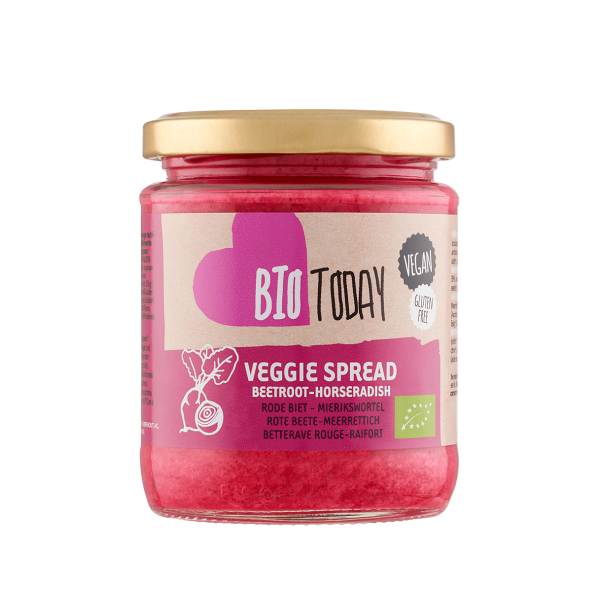 Bio Today veggie spread rode biet-mierikswortel (235 gram)