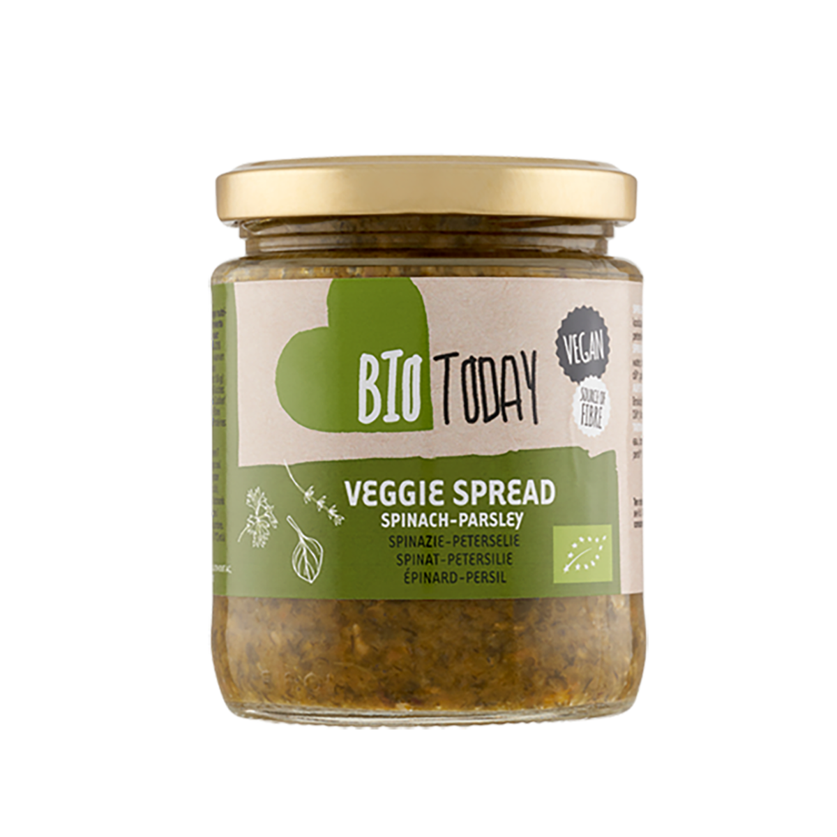 Bio Today veggie spread spinazie-peterselie (235 gram)