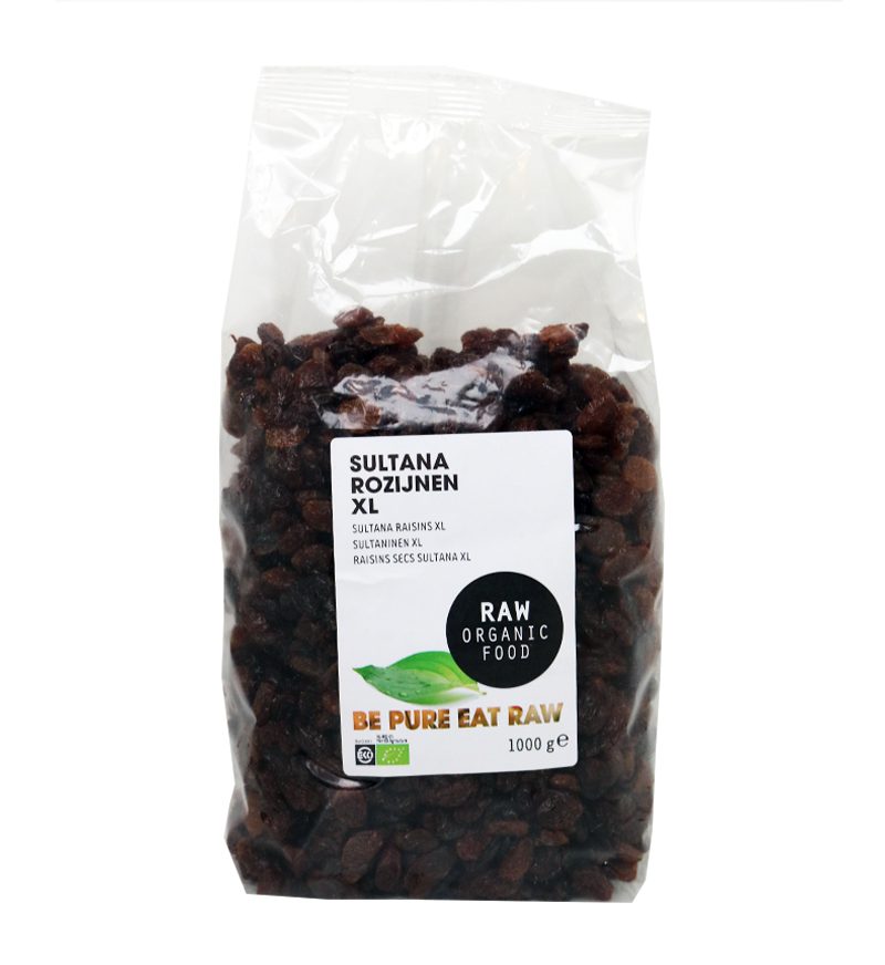 Raw Organic Food Rozijnen Sultana XL Raw Bio (1000 gr)