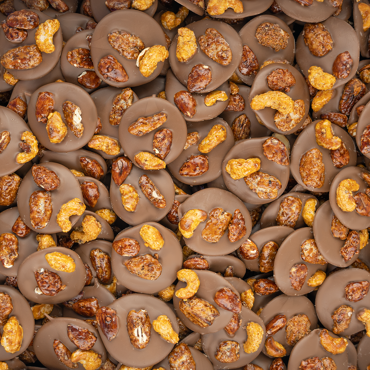 Chocolade flikken gekarameliseerde noten 200 gram