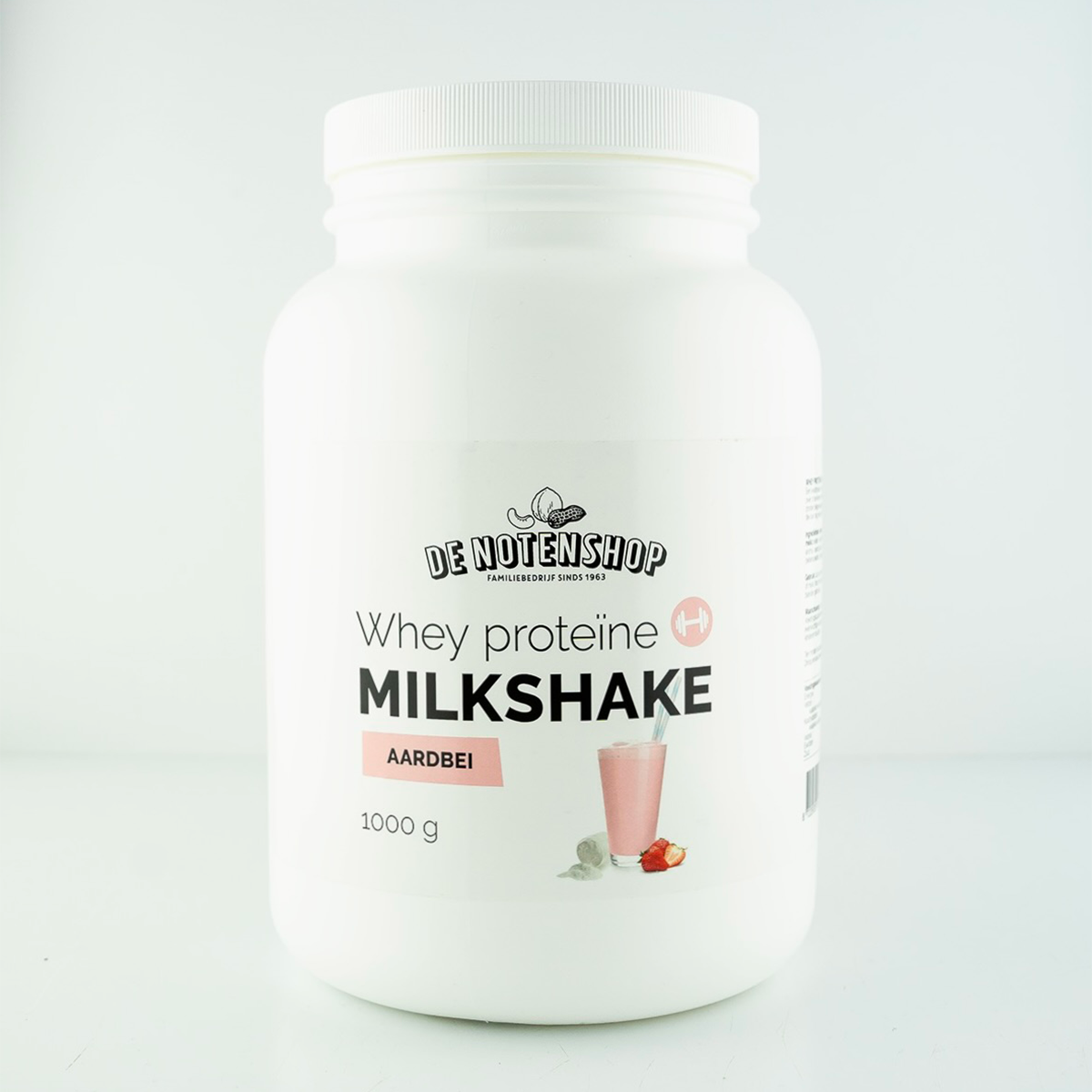 Whey proteïne milkshake aardbei (1000 gram)