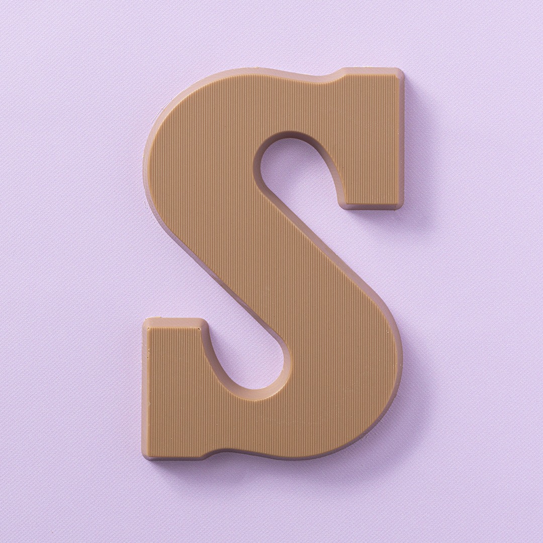 Chocoladeletter S karamel / toffee (200 gram)