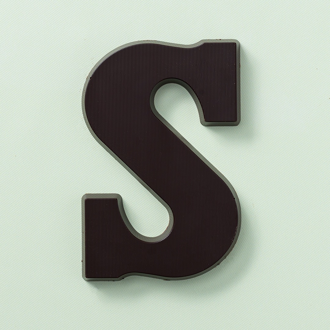 Chocoladeletter S puur 80% (200 gram)