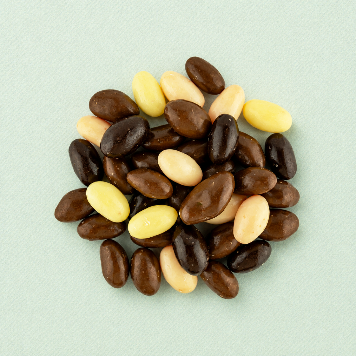 Chocolade jelly beans gemengd 600 gram