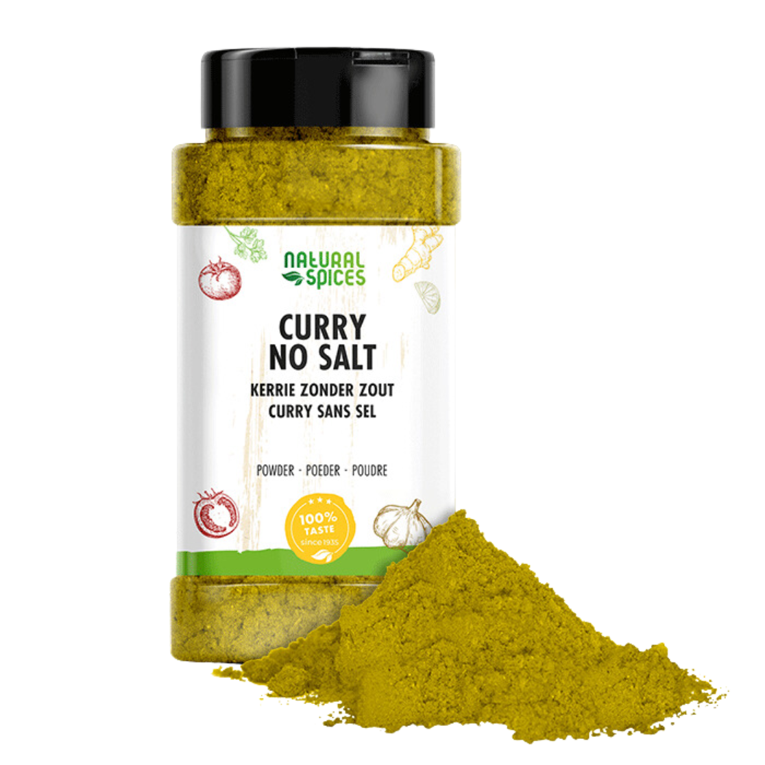 Natural Spices Kerriepoeder zonder zout (450 gram)