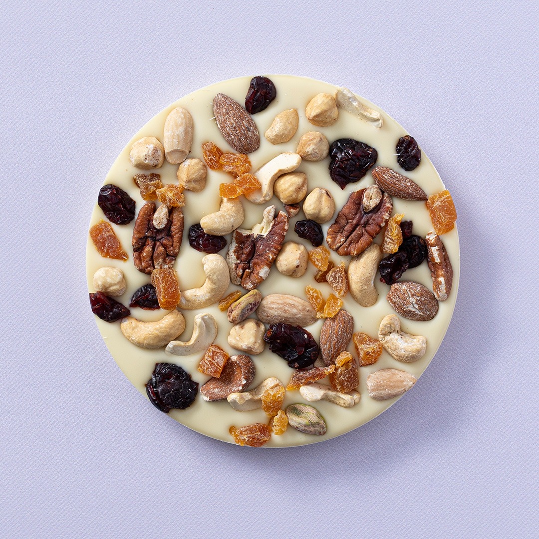 Chocolade rondo wit noten & fruit 200 gram