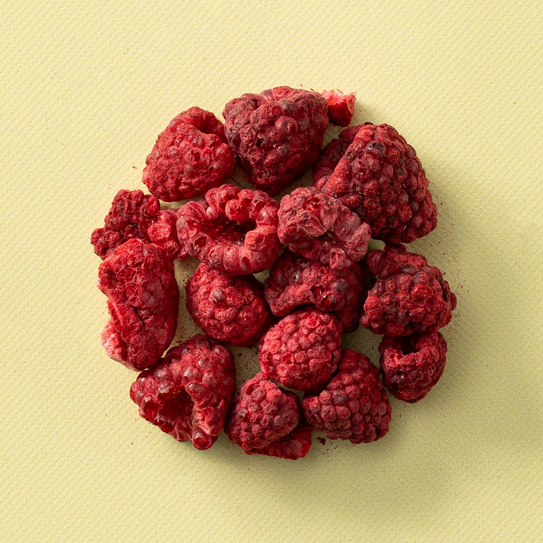 Gevriesdroogde framboos heel 30 gram