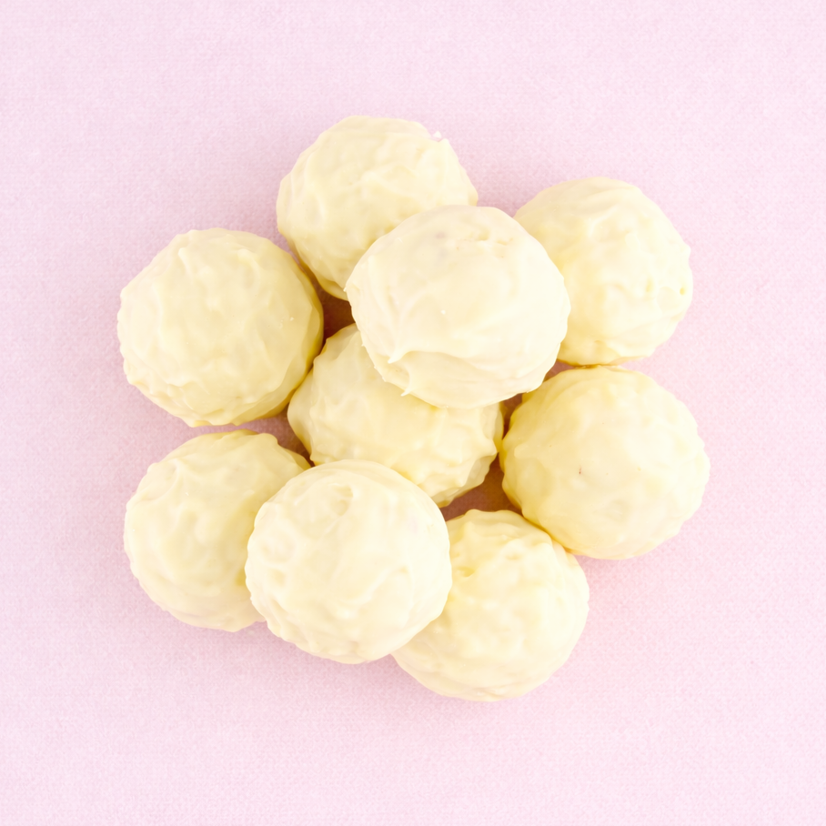 Ganache kogels wit / champagne 9 stuks