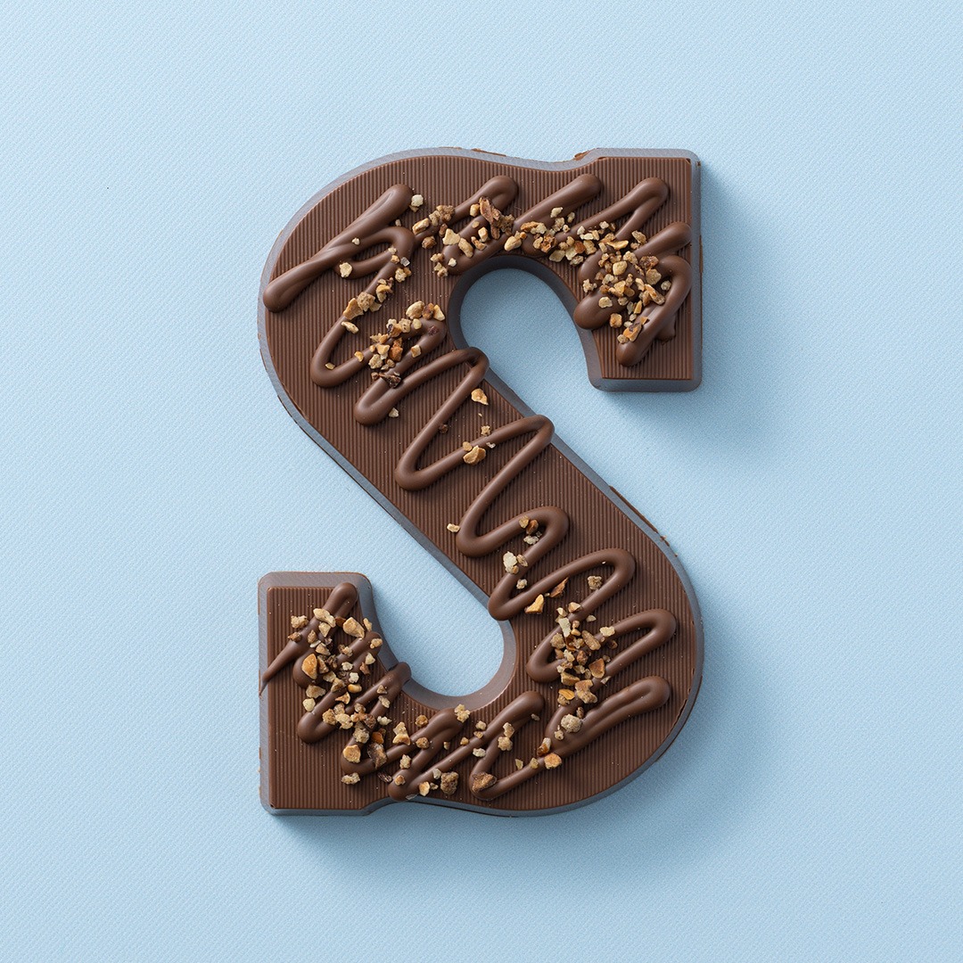 Chocoladeletter S roomvulling (200 gram)