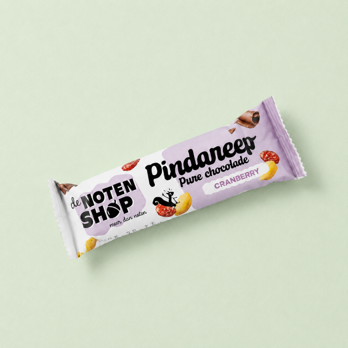 Pindareep pure chocolade & cranberry (20 stuks doos)