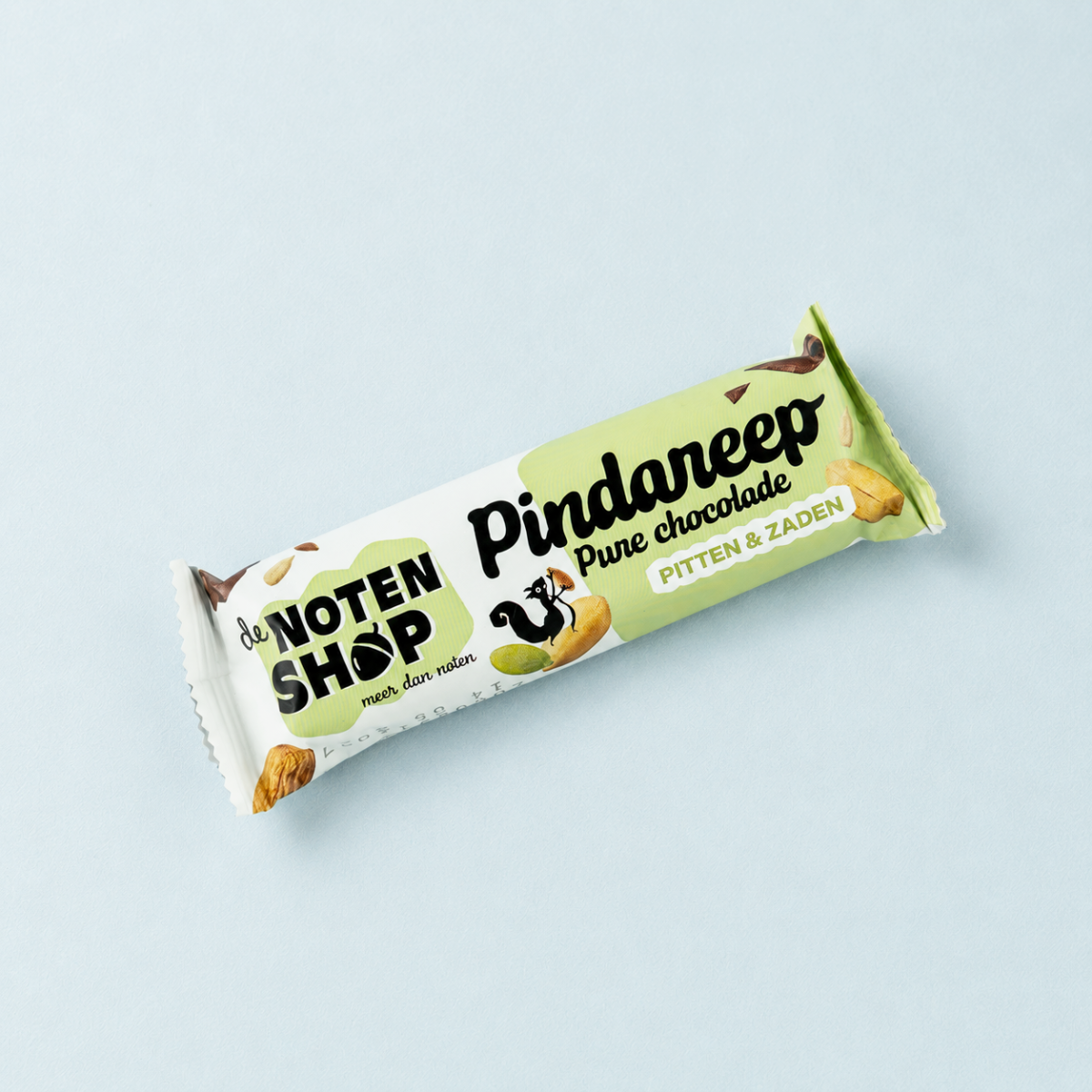 Pindareep pure chocolade & pitten-zaden (20 stuks doos)