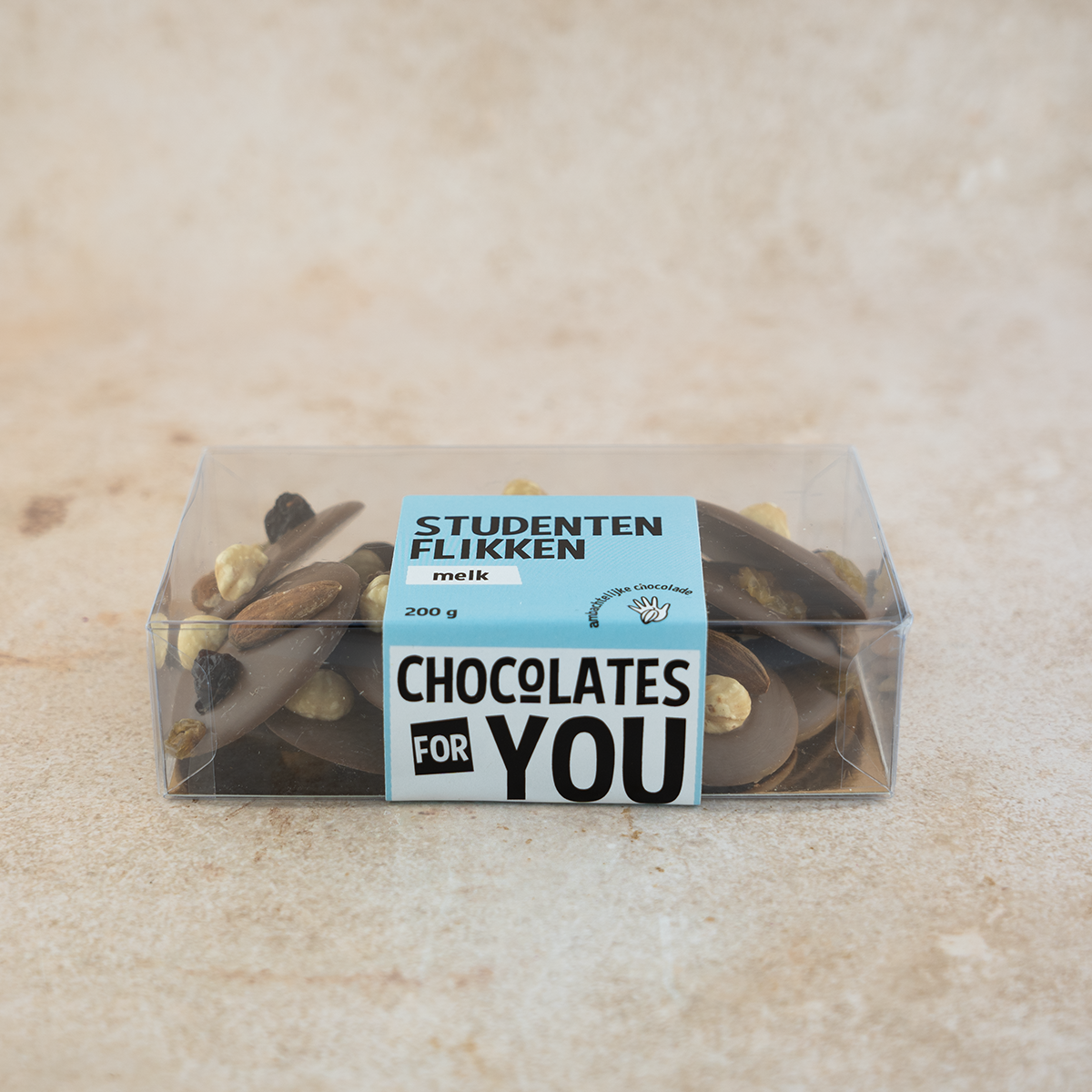 Chocolates For You Studentenflikken melk (200 gram)