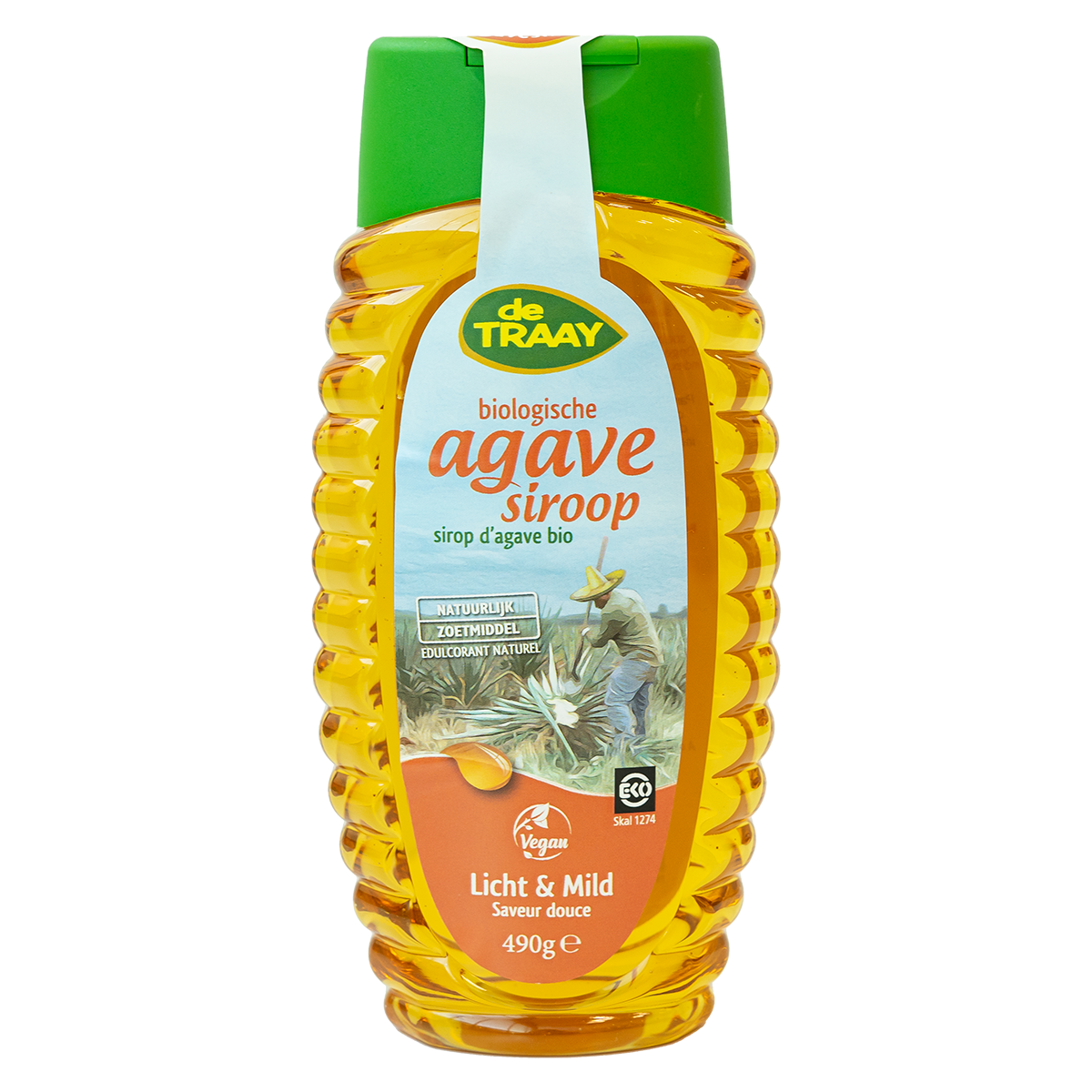 De Traay Agavesiroop Mild & Licht Bio (490 gram)