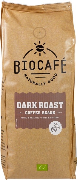 Biocafé dark roast gebrande koffiebonen (1000 gram)