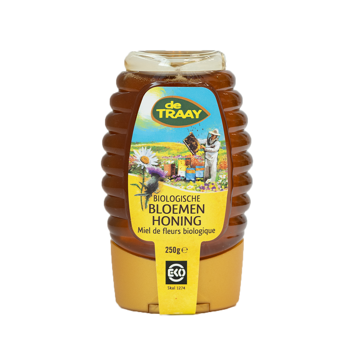 De Traay Bloemen Honing Bio Knijpfles (250 gr)