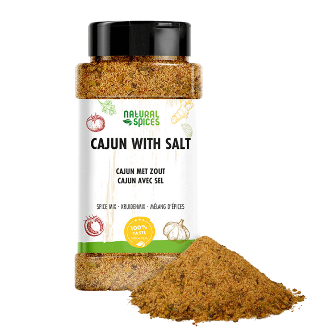 Natural Spices Cajun kruidenmix met zout (800 gram)