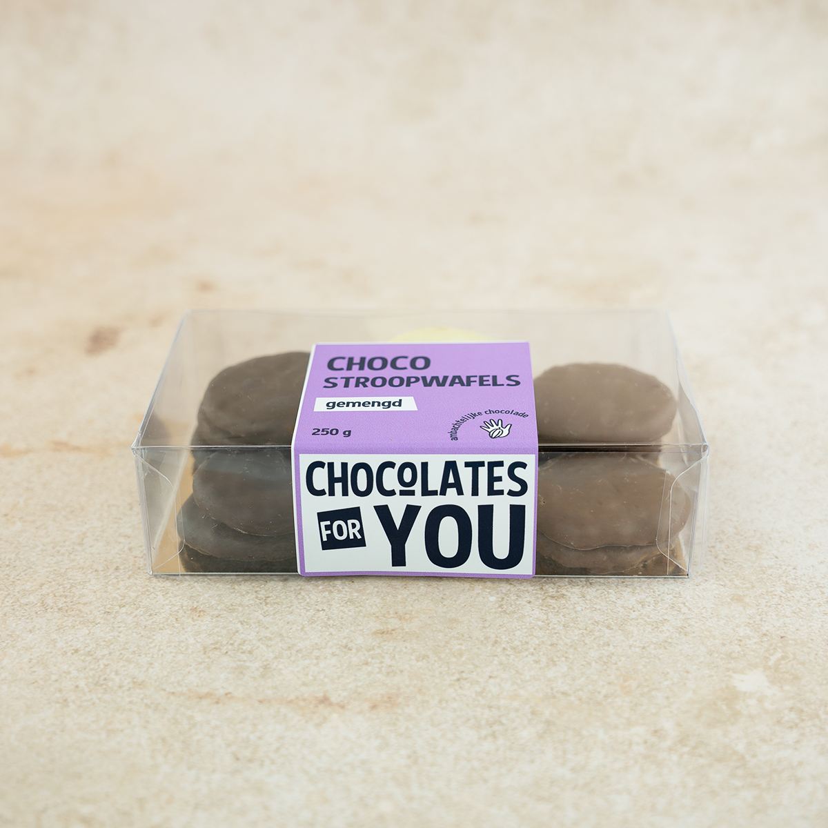Chocolates For You Stroopwafels gemengd (250 gram)
