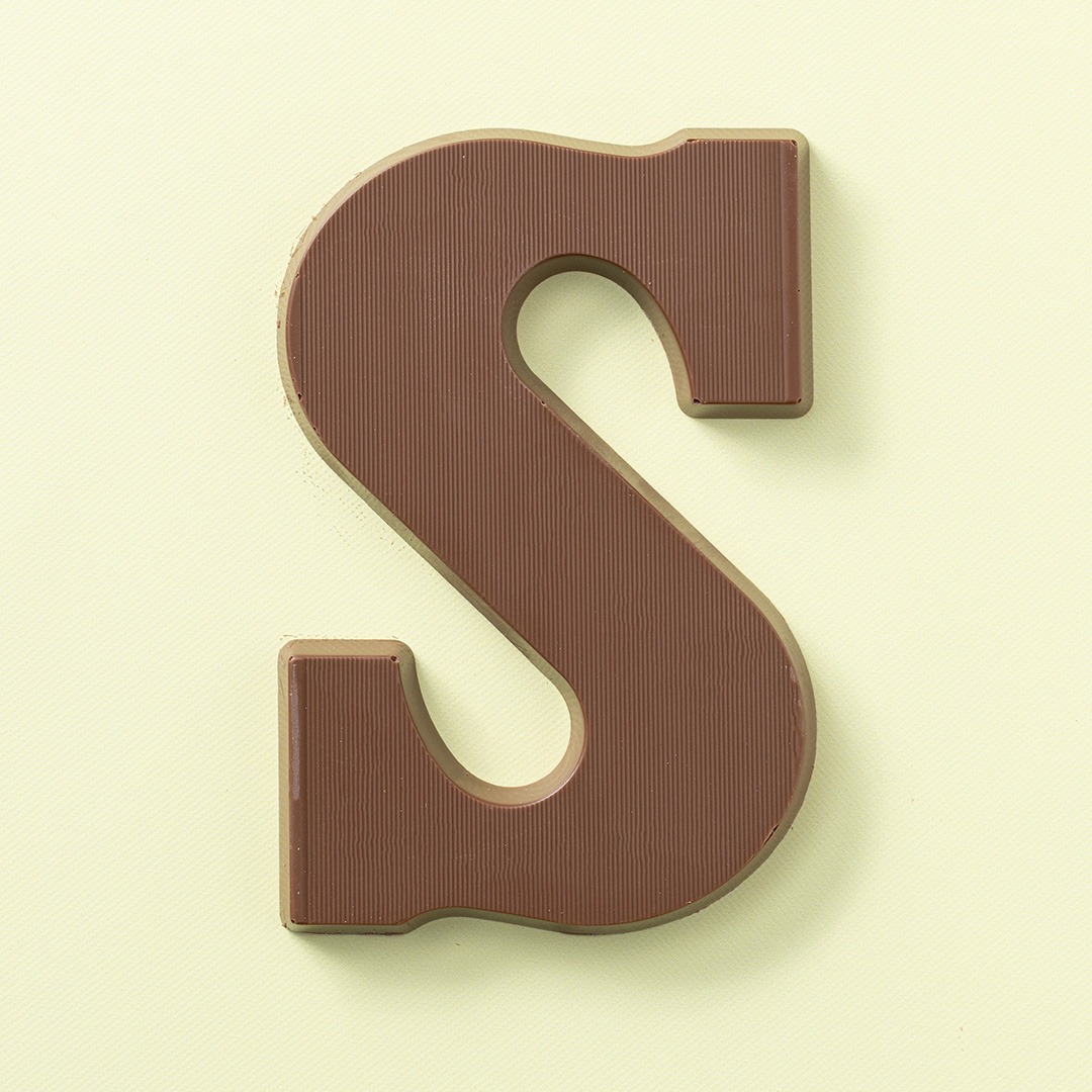 Chocoladeletter S melk (200 gram)