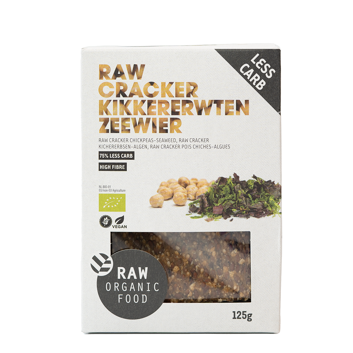 Raw Organic Food Cracker Kikkererwten Zeewier Raw Bio