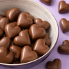 Chocolade hartjes melk (9 stuks) van dichtbij