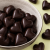 Chocolade hartjes puur (9 stuks) van dichtbij
