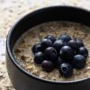 Proteïne oats vanille met blauwe bessen