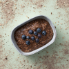 Proteïne oats chocolade met blauwe bessen