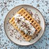 Callebaut chocolade hagelslag melk met wafel en slagroom