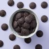 Chocolade druppels puur 58% (bio) in schaaltje