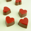 Bonbon hartje melk karamel van dichtbij