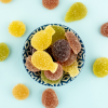 Banketbakkers fruit in een schaaltje