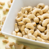 Maple roasted cashewnoten van dichtbij