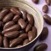 Chocolade paranoten melk van dichtbij