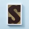 Chocoladeletter S Puur (200 gram) in doos