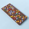 Chocoladereep met gekleurde smarties