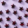 Kerststerren puur verspreid over de achtergrond