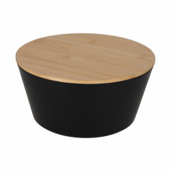 FITZ Living saladeschaal met deksel zwart (Spaarproduct)