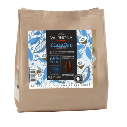 Valrhona Caraïbe Chocolade 66% feves (1000 gram)