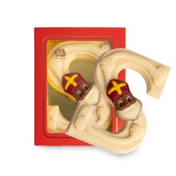 Luxe Chocoladeletter S Wit (200 gram)