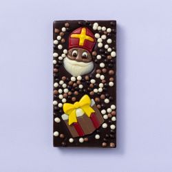 Chocoladereep Puur sint met knapperige chocoballetjes voor Sinterklaas als Sinterklaascadeau