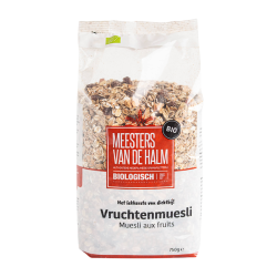 De Halm Muesli vruchten (bio) 750 gram