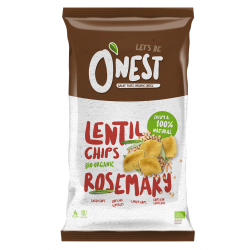 O'nest Lentil Chips Rosemary (75 gram)