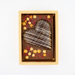 Luxe chocolade hart (melk/puur)