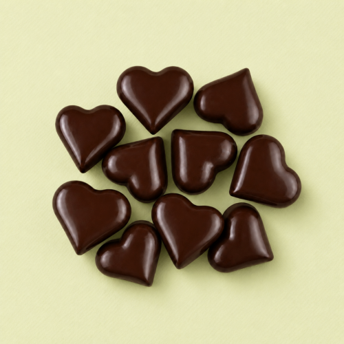 Chocolade hartjes puur (9 stuks) Chocolade hartjes puur (9 stuks)