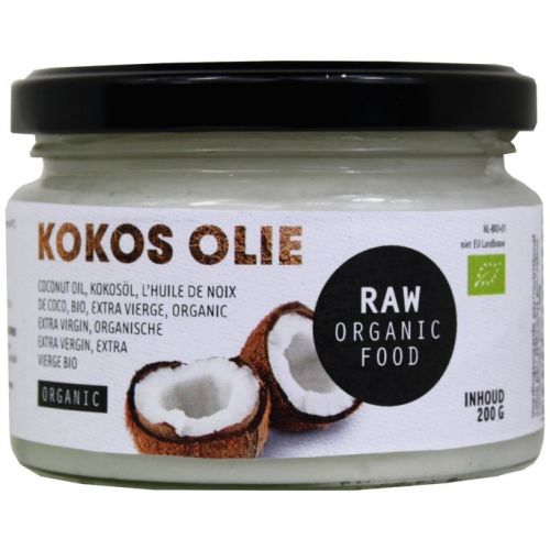 bestellen zijde Platteland Kokosolie Extra Virgin Raw Bio (200 gr) van Raw Organic Food kopen | De  Notenshop