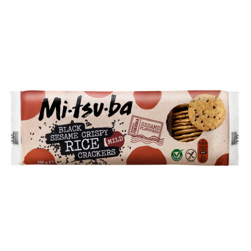 Mitsuba Black sesame crispy rice crackers (100 gram)