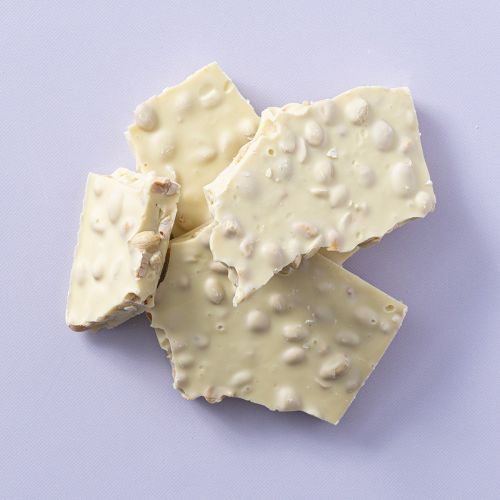 Chocolade pinda breekplaat wit brokken