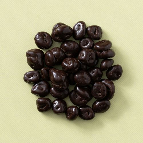 Chocolade cranberries in een cirkel