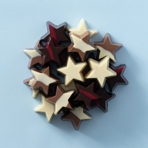 Kerststerren gemengd in een cirkel